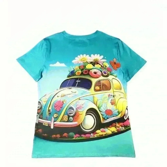 VW print short sleeve crew neck shirt - Picture 2 of 5